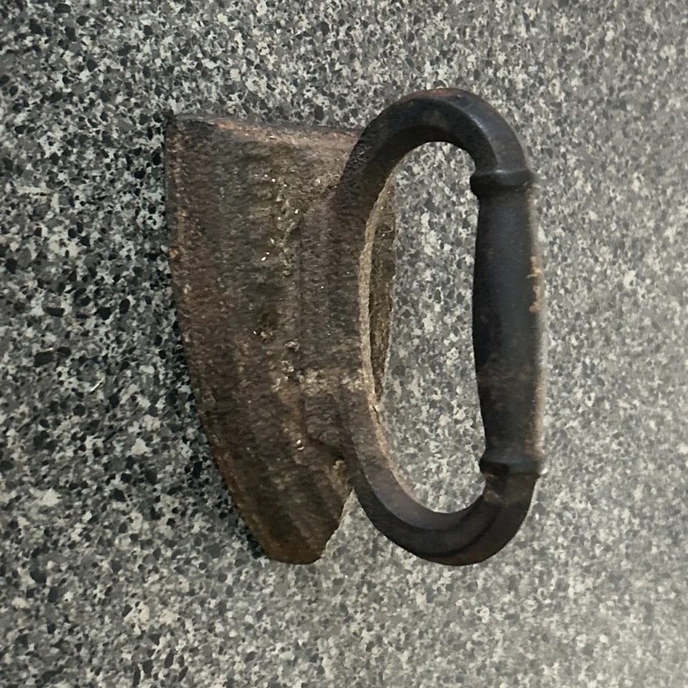 Vintage Black and Brown Iron Handle